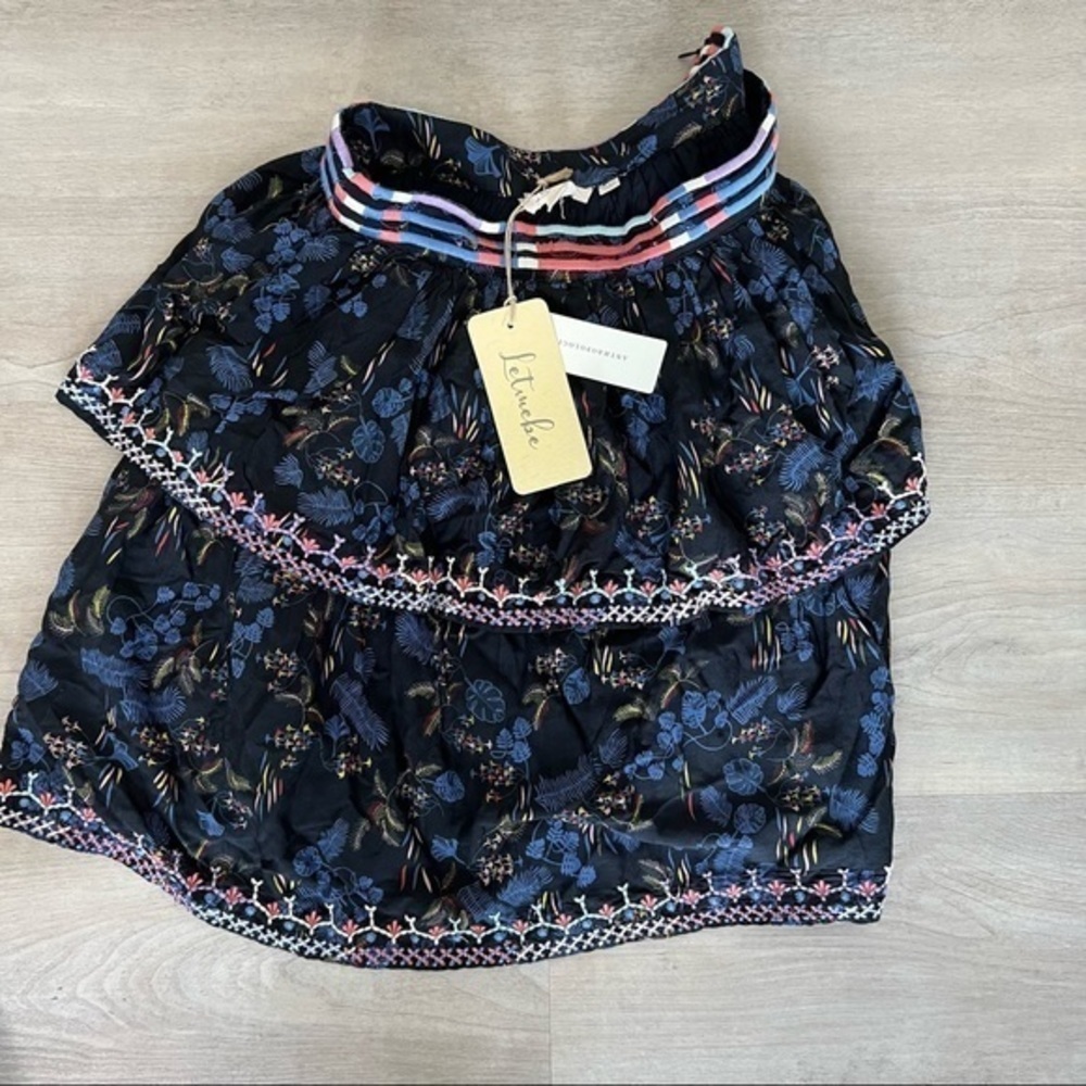 Anthropologie Let Me Be Tiered Boho Mini Skirt, size XS NWT - Picture 3 of 4